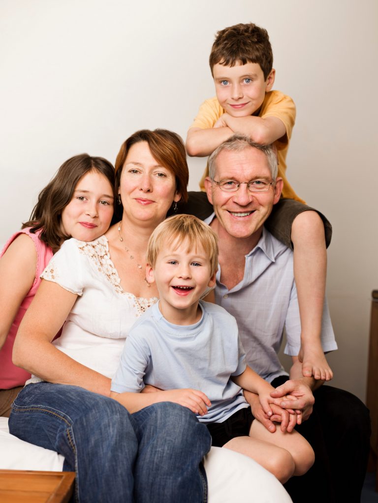 Family with young children